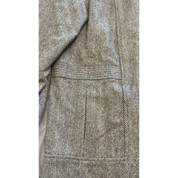 VTG Herman Kay Women's Gray Tweed  Wool Blend Button Front Pea Coat Sz 22P - Picture 3 of 13
